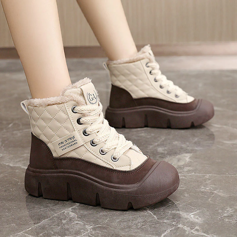 Damen Winterliche High-Top Stiefel mit kuscheligem Innenfutter und rutschfester Sohle Heidi Mode