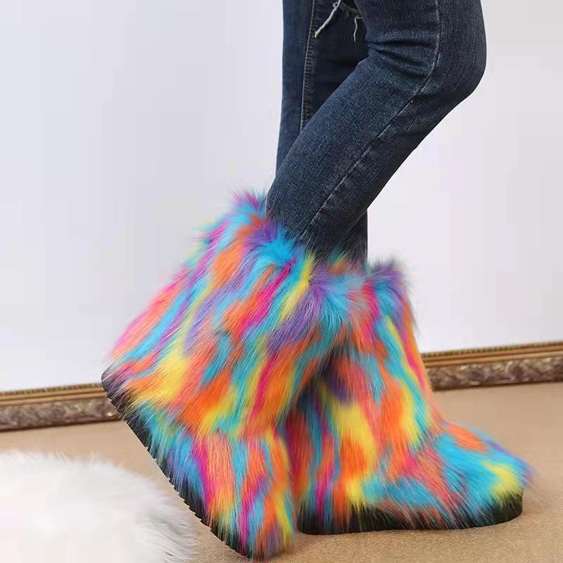 Damen Winterstiefel mit kuscheligem Kunstfell-Futter und rutschfester Sohle Heidi Mode