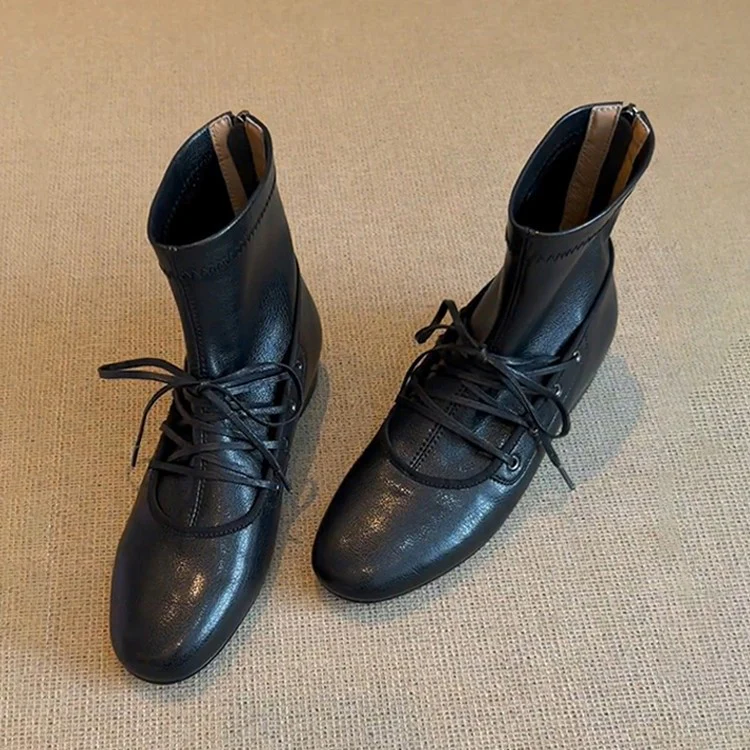 Damen zeitlose Ankle Boots mit hohem Schaft und eleganter Schnürung Heidi Mode