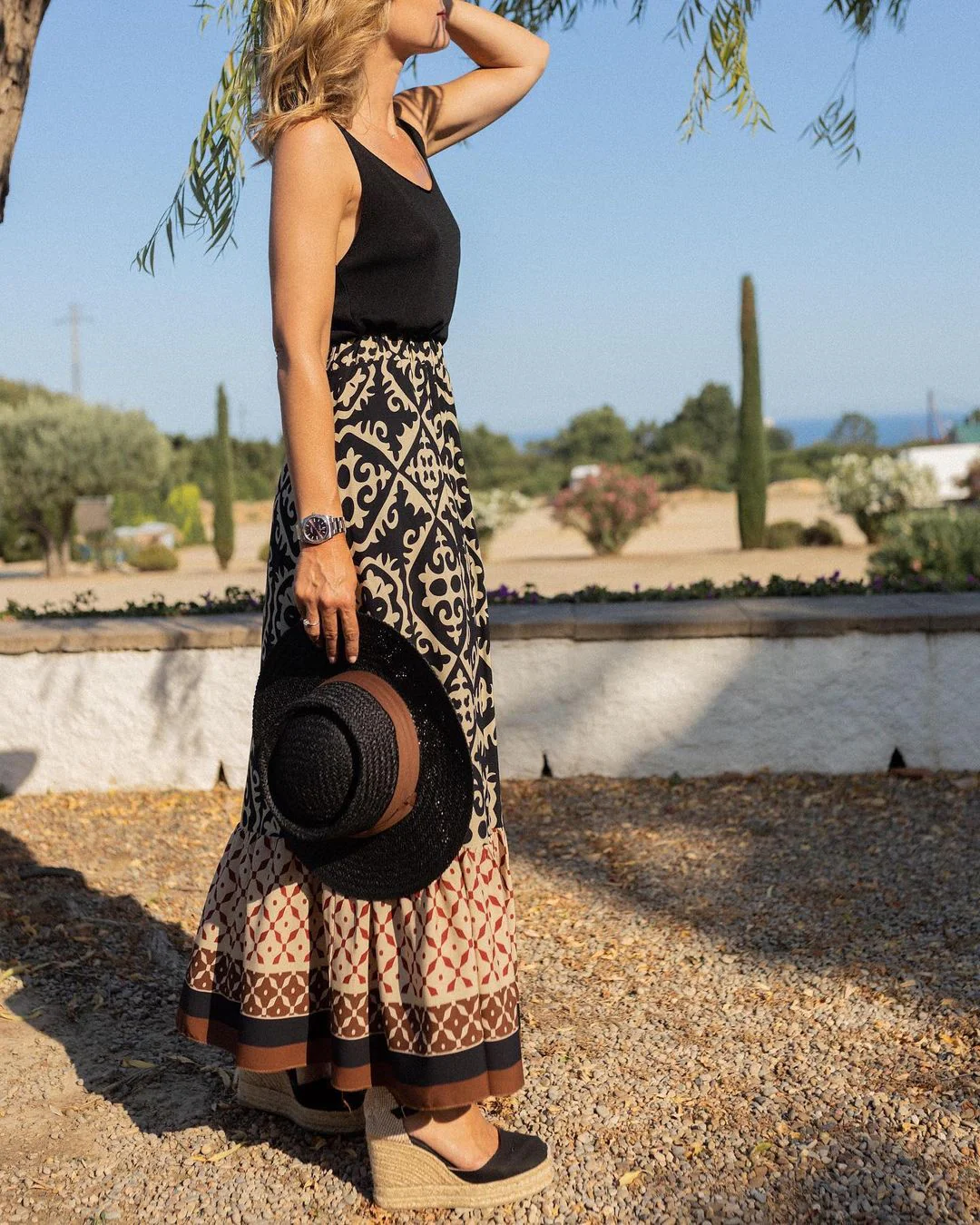 Heidi-Mode | Boho Lange Rock mit Print - Image 3