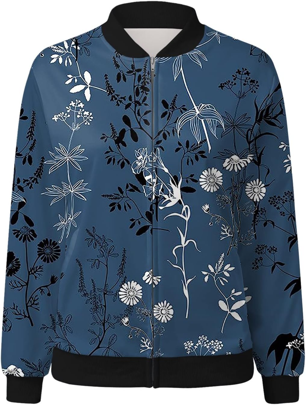 Heidi-Mode | Bomberjacke mit Blumenmuster für Damen