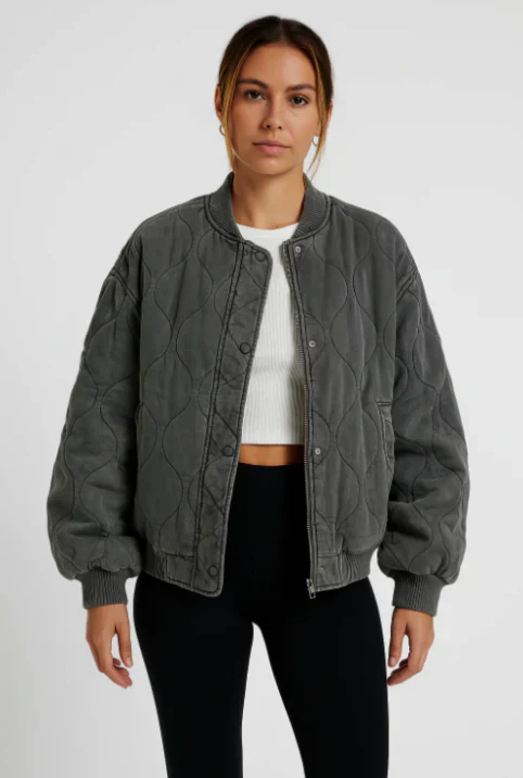 Heidi-Mode | Oversized gesteppte Jacke - Bomberstil