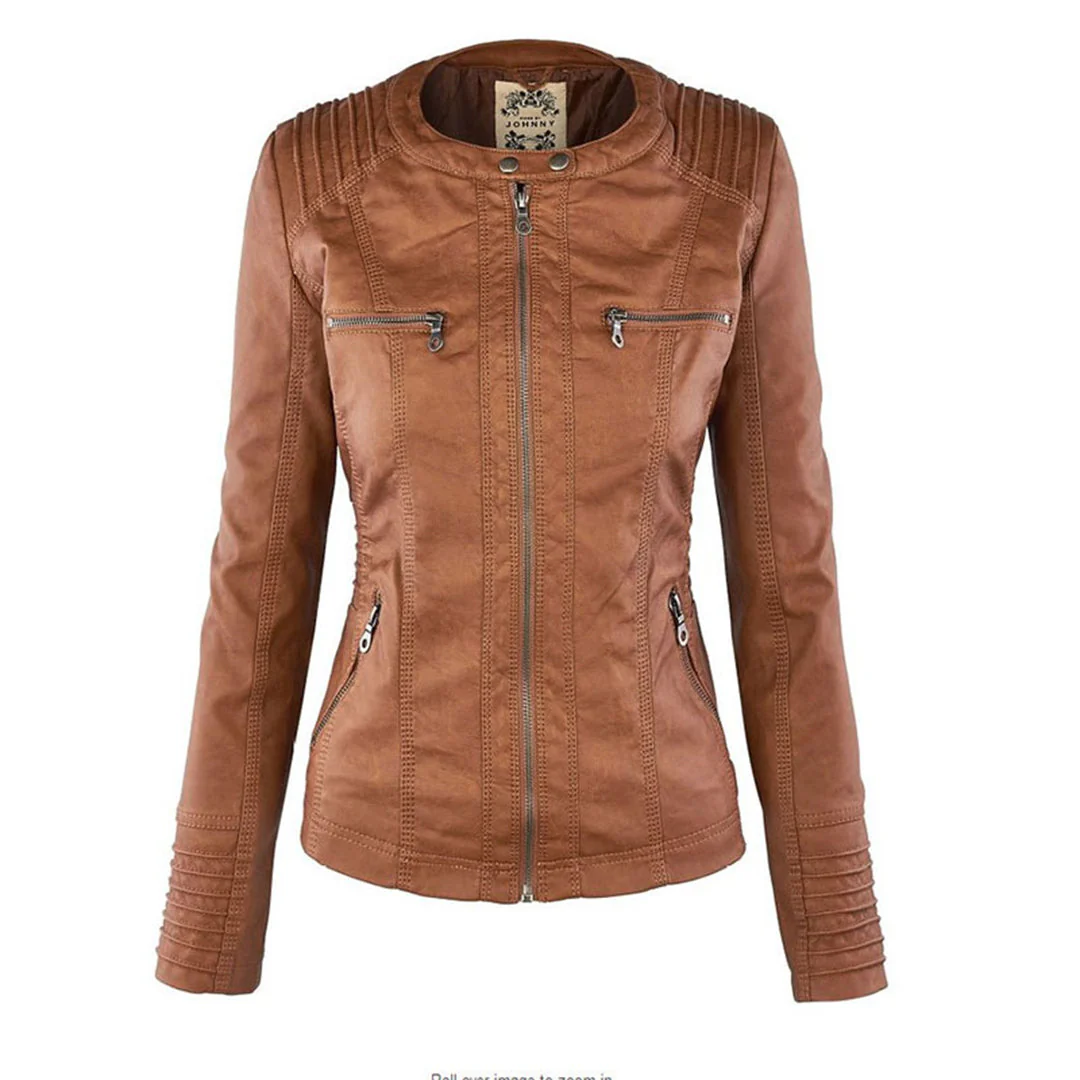 Heidi-Mode | Doppelgefütterte Damen Lederjacke mit Kapuze - Image 2