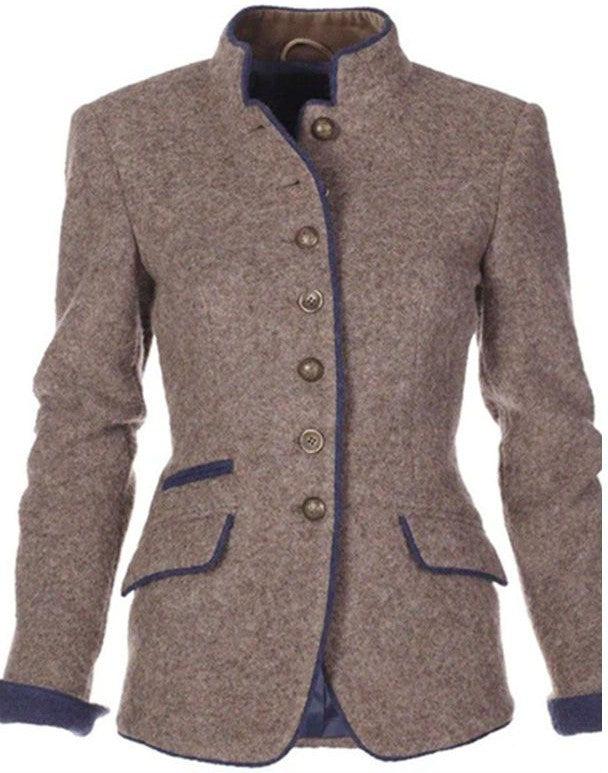 Heidi-Mode | Elegante Einfarbige Oberbekleidung mit Langen Ärmeln