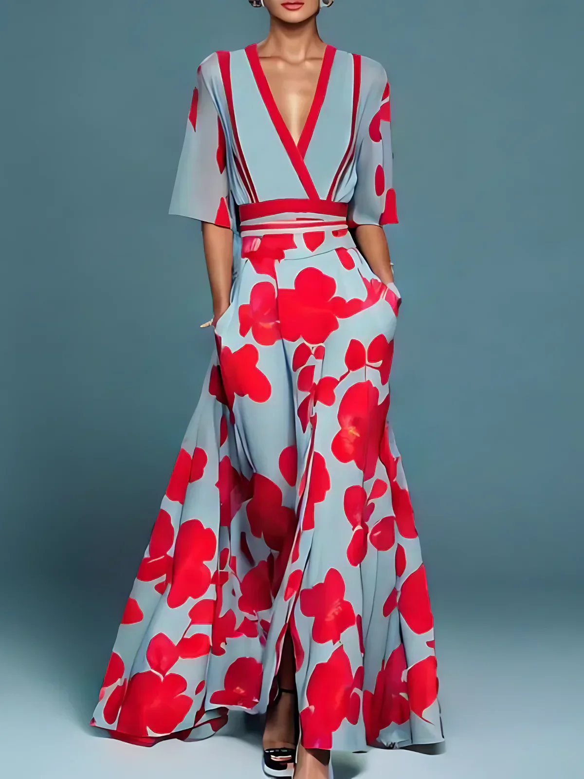 Heidi-Mode | Elegantes Kleid mit Blumenmuster