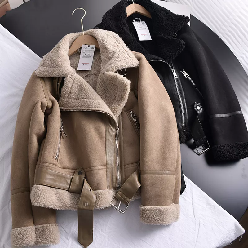 Heidi-Mode | Elegante Wildleder-Winterjacke für Frauen