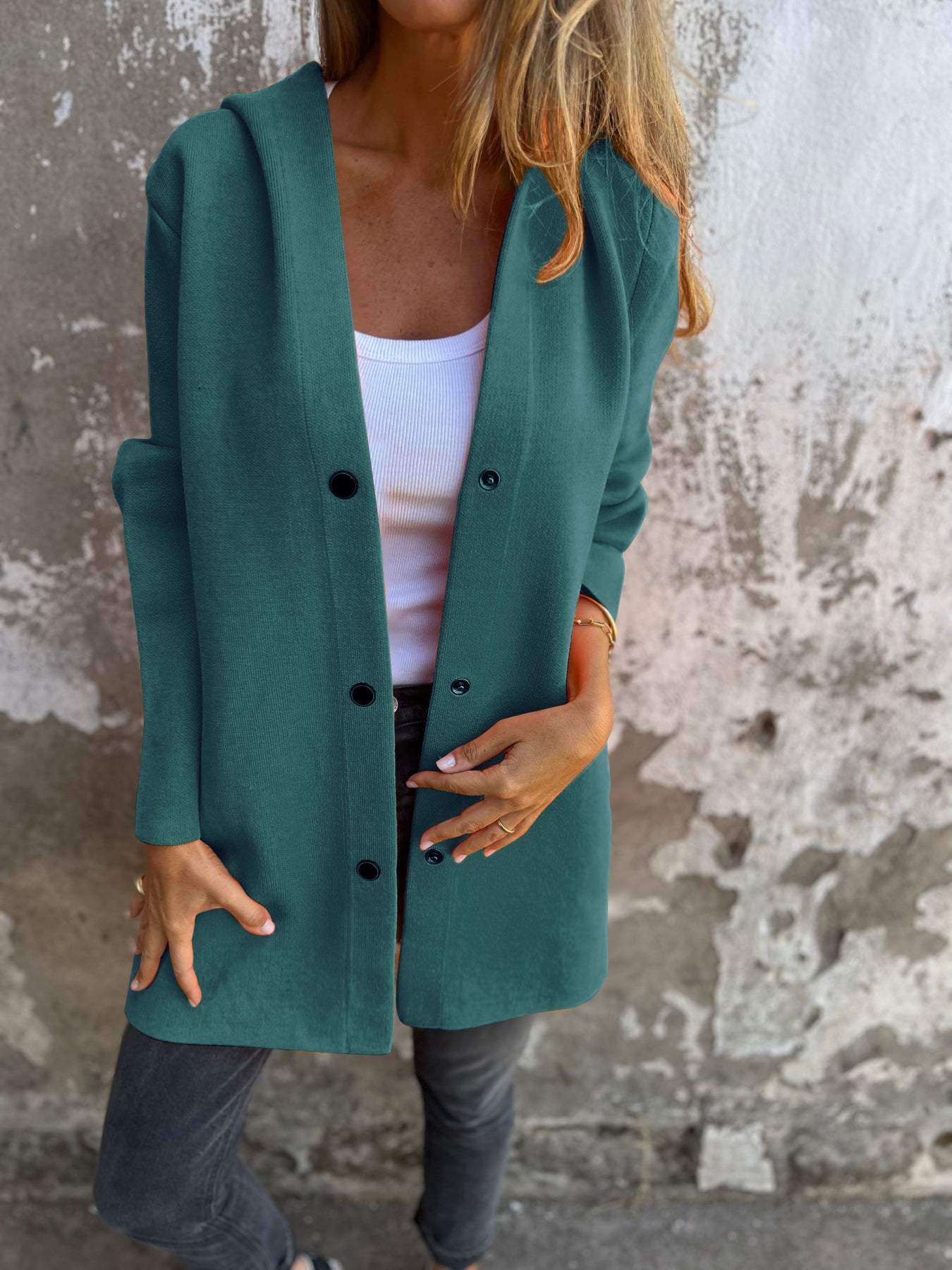 Heidi-Mode | Entspanntes Jacke mit Kapuze - Image 8
