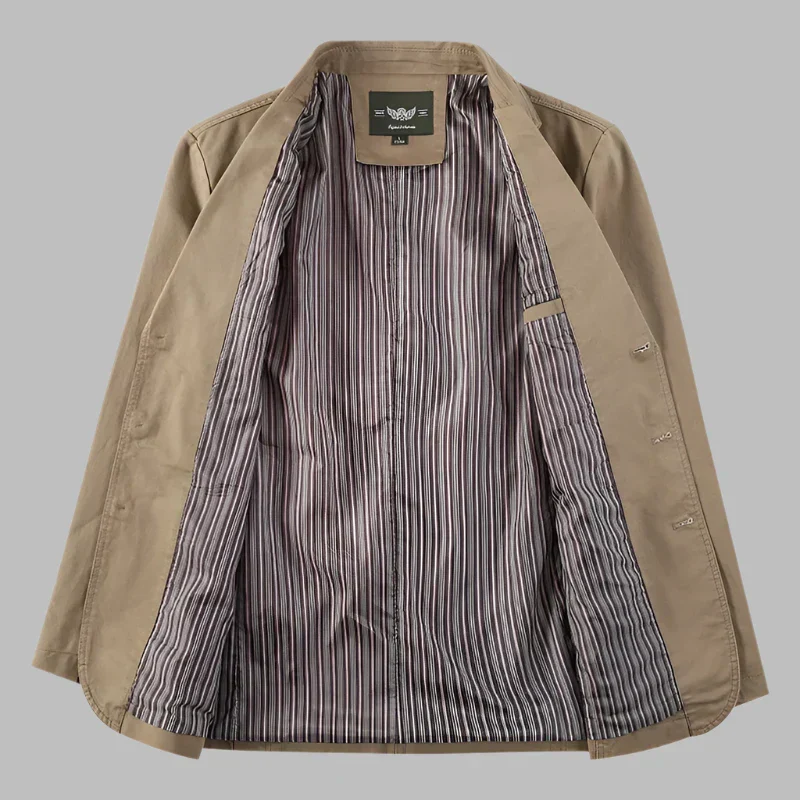 Heidi-Mode | Herbstlicher Herrenblazer mit Knöpfen