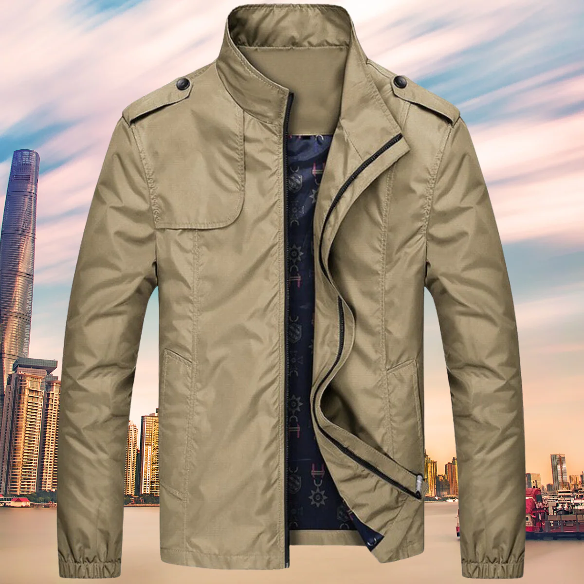 Heidi-Mode | Winddichte Herrenjacke mit Kragen