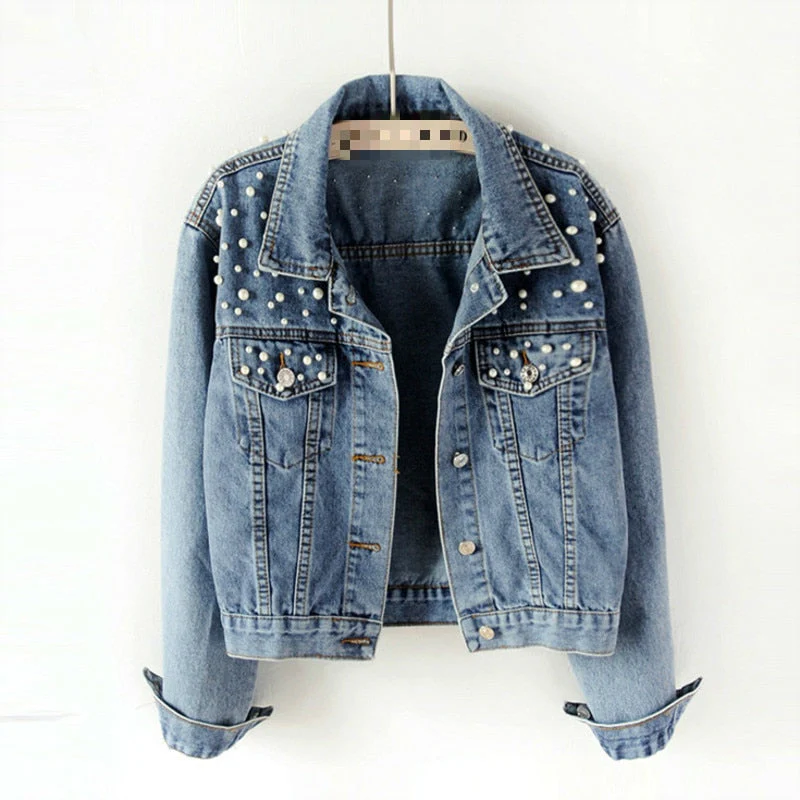 Heidi-Mode | Jeansjacke - Denim-Liebling mit Stilvoller Perlenverzierung - Image 8