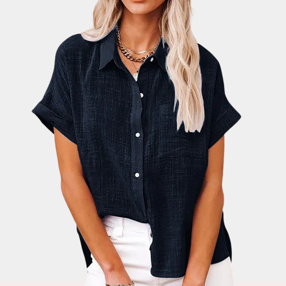 Heidi-Mode | Leichte Baumwoll Leinen Bluse