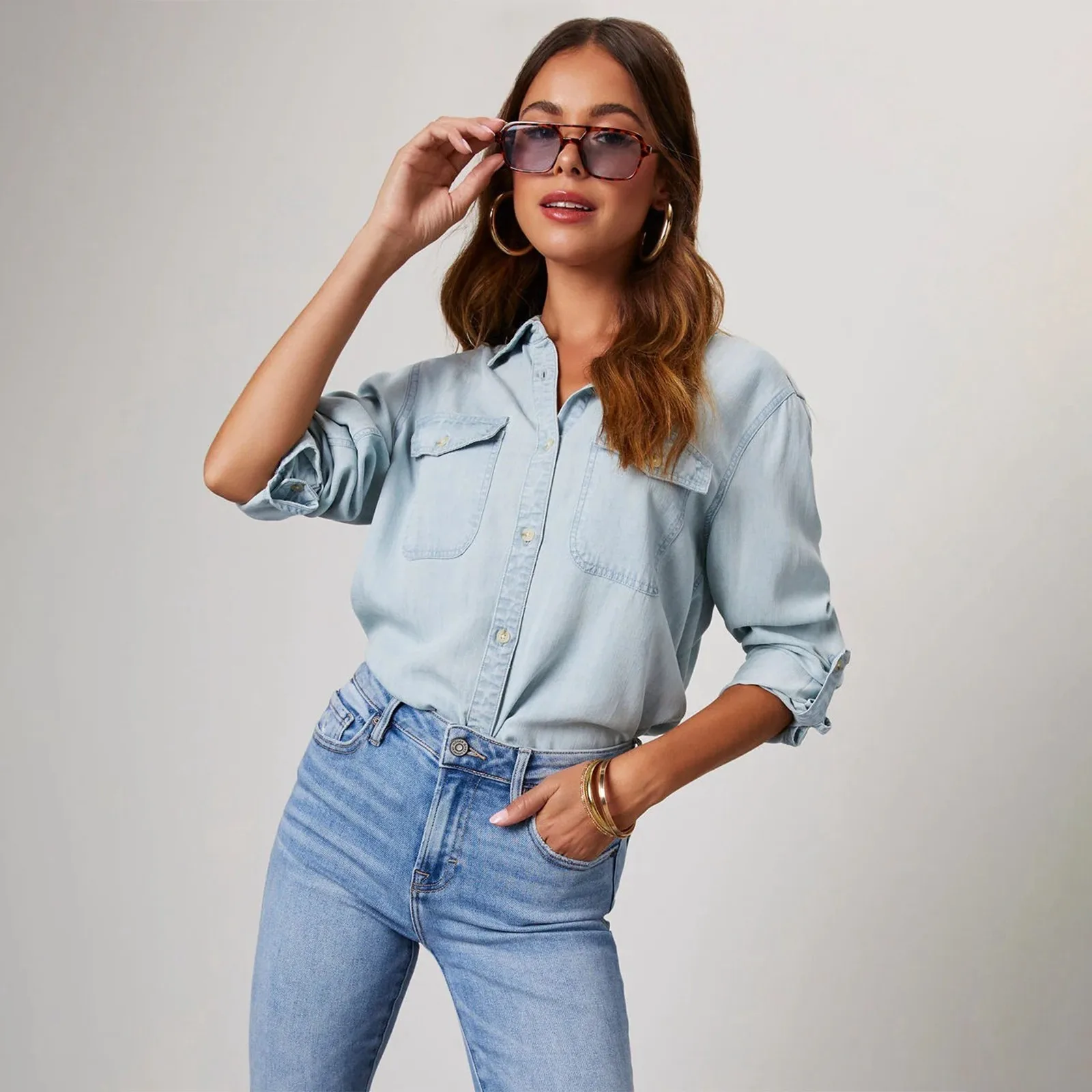 Heidi-Mode | Leichte Denim Hemden - Image 8