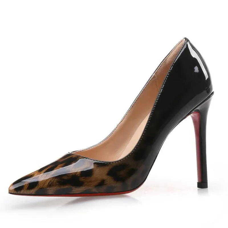 Heidi-Mode | Leopard Print Lace High Heels For Women