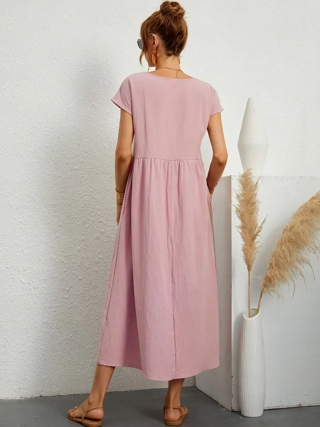 Heidi-Mode | Casual Elegant Baumwolle und Leinenkleid - Image 12