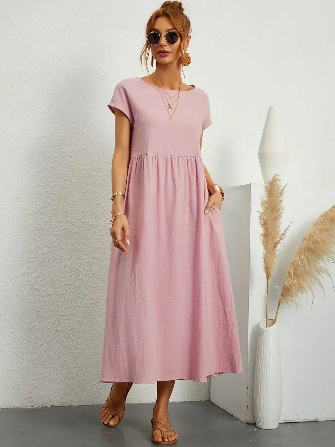 Heidi-Mode | Casual Elegant Baumwolle und Leinenkleid - Image 30