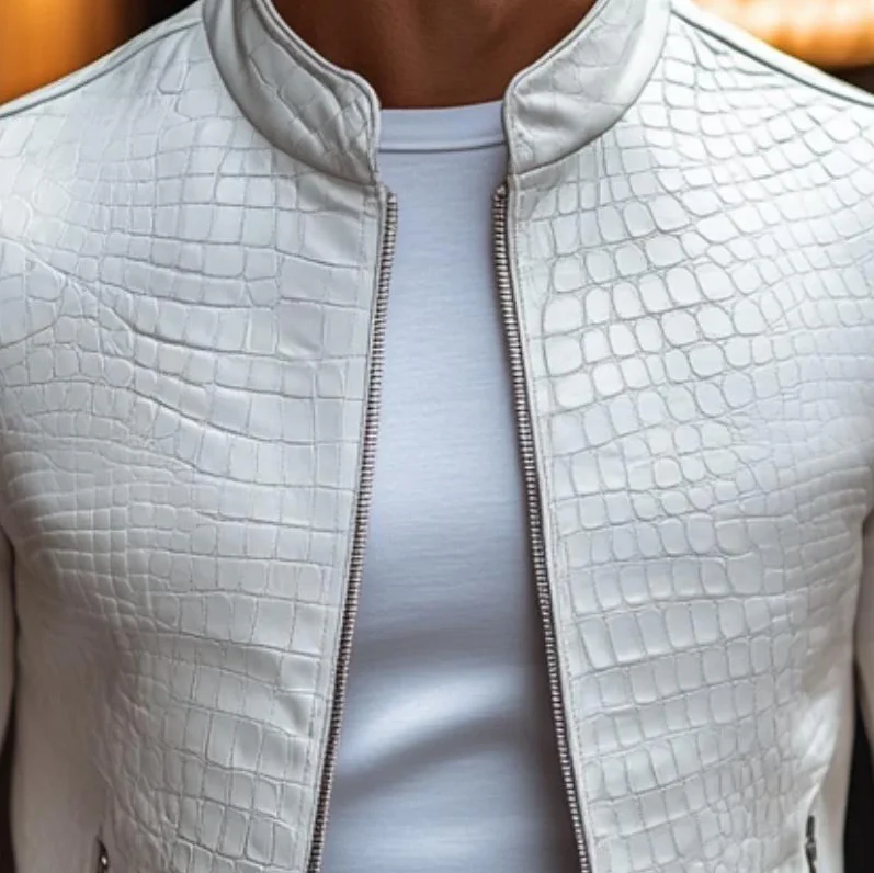 Heidi-Mode | Luxuriöse Kroko Lederjacke