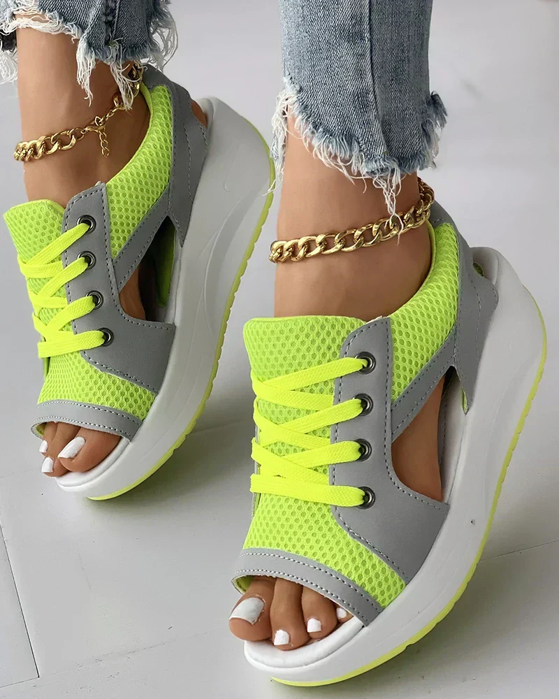 Heidi-Mode | Orthopädische Open-Toe Mesh-Sneaker für Damen - Image 2