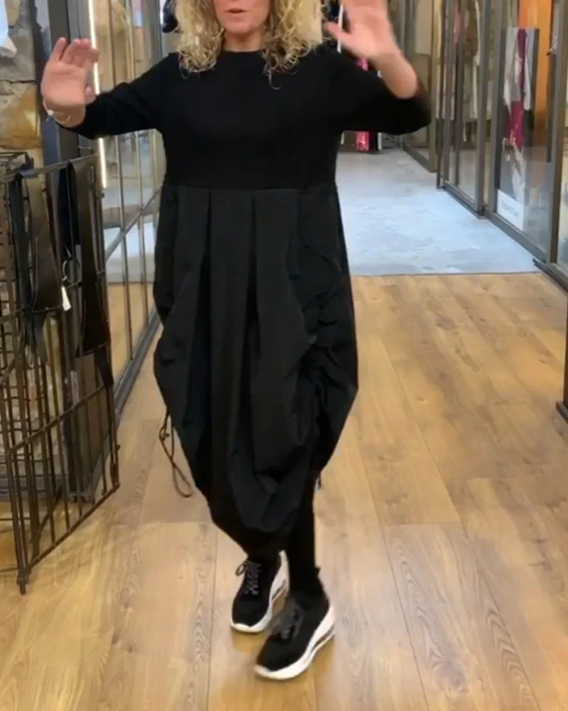 Heidi-Mode | Patchwork Kleid mit Kordelzug