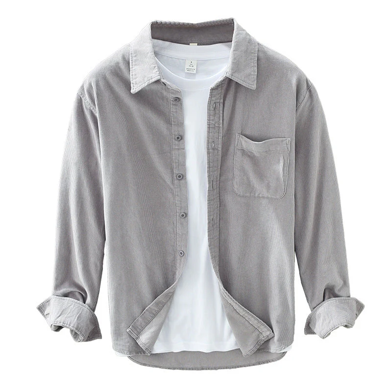 Heidi-Mode | Retro Herren Cordhemd Elegant, Vielseitig & Bequem