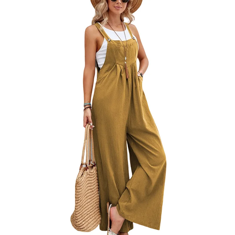 Heidi-Mode | Ärmellose Latzhose Lässig Jumpsuit - Image 4
