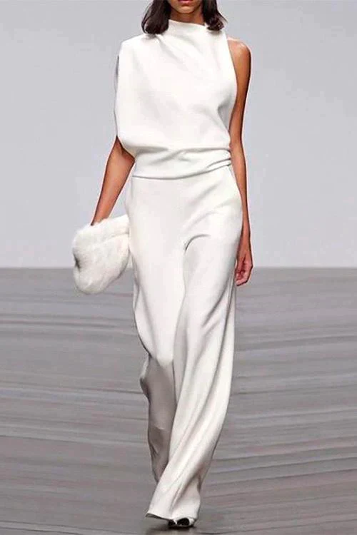 Heidi-Mode | Rosiedress Cowl Neck One Shoulder Batwing Sleeve Party Suit