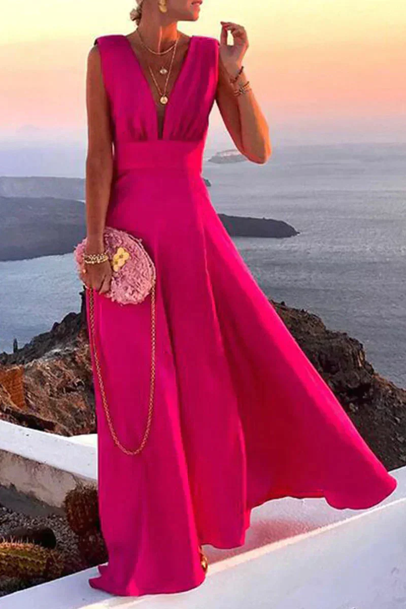 Heidi-Mode | Sommerliches Ärmelloses Kleid mit Aufdruck für Damen