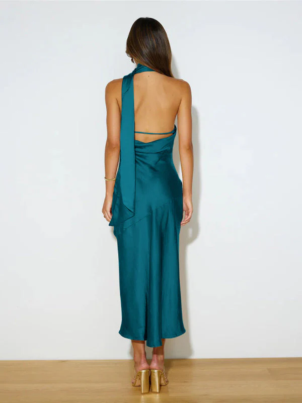 Heidi-Mode | Vibrant Halter-Midi-Kleid