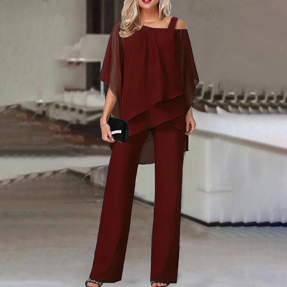 Heidi-Mode | Zweiteiler Satz Eleganter Zweiteiler mit Cold Shoulder - Image 3