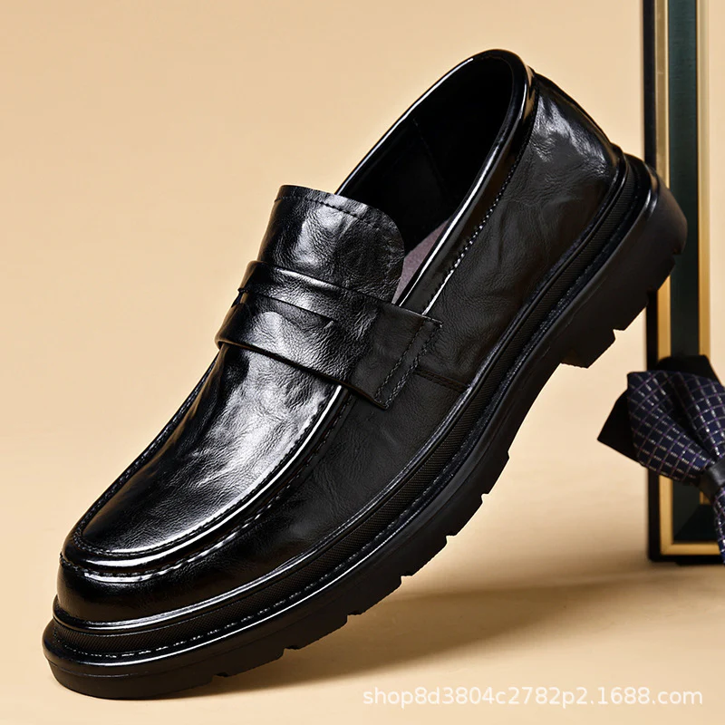 Herren Elegante Leder Mokassins mit rutschfester Sohle und komfortablem Innenfutter Heidi Mode