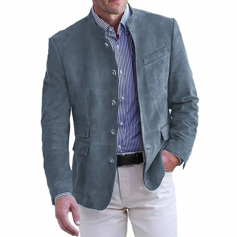 Herren elegante Wildlederjacke mit modernen Akzenten Heidi-Mode - Image 2