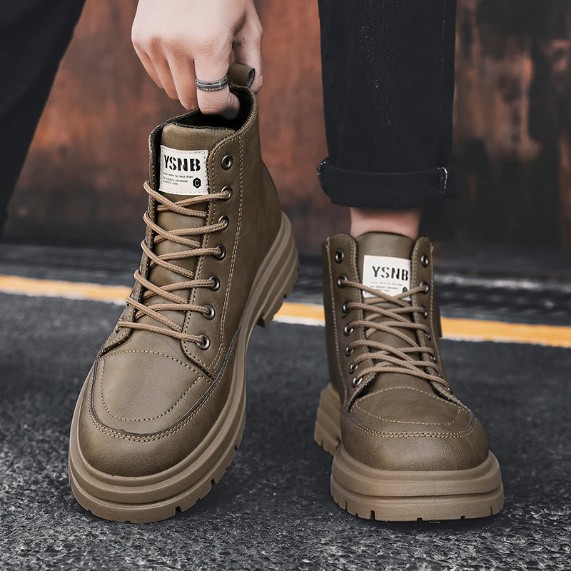 Herren hohe Stiefel mit robustem Obermaterial und griffiger Profilsohle Heidi Mode