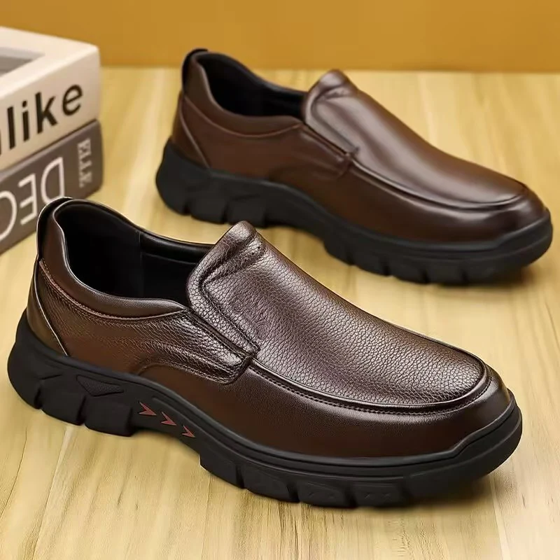 Herren Komfortable Slip-On Schnürschuhe mit rutschfester Laufsohle Heidi Mode