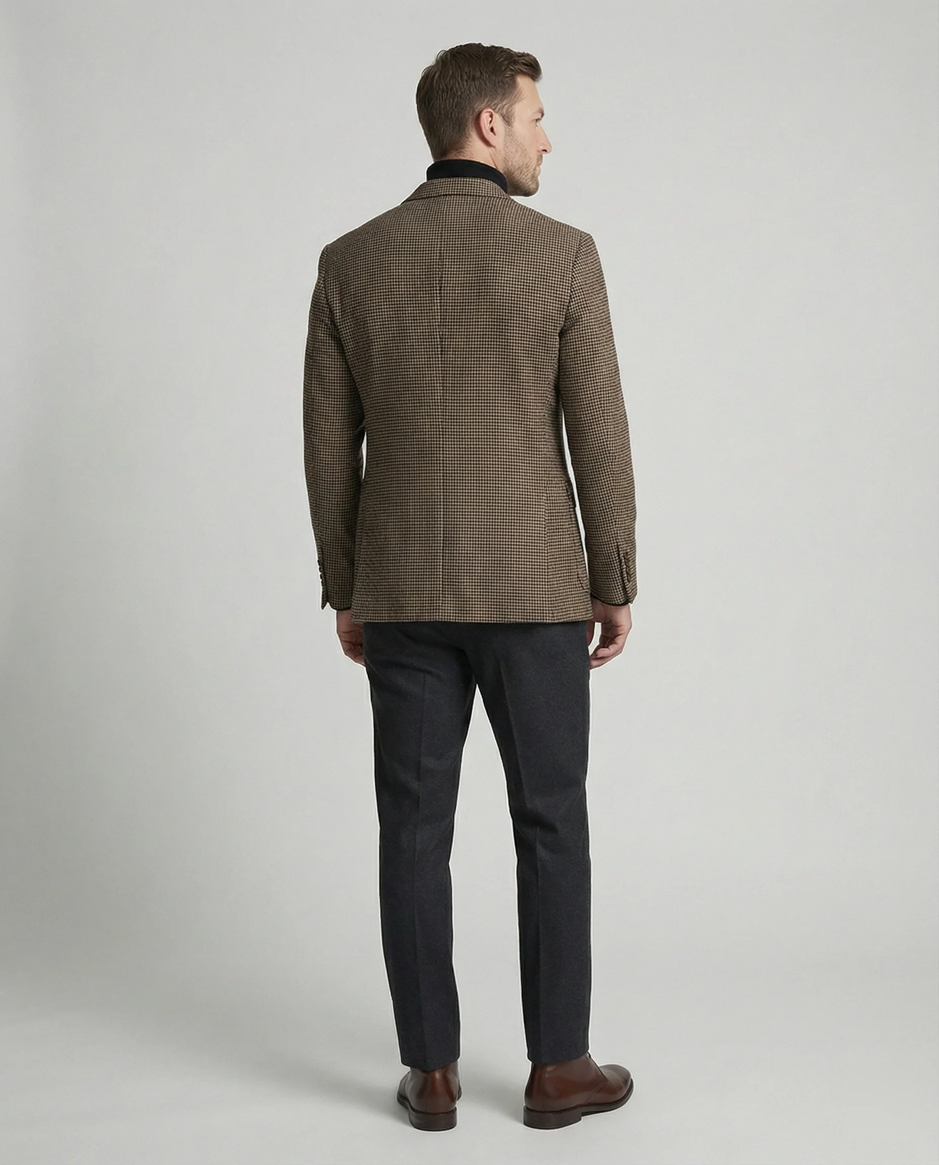 Herren Sakko Glencheck mit Revers