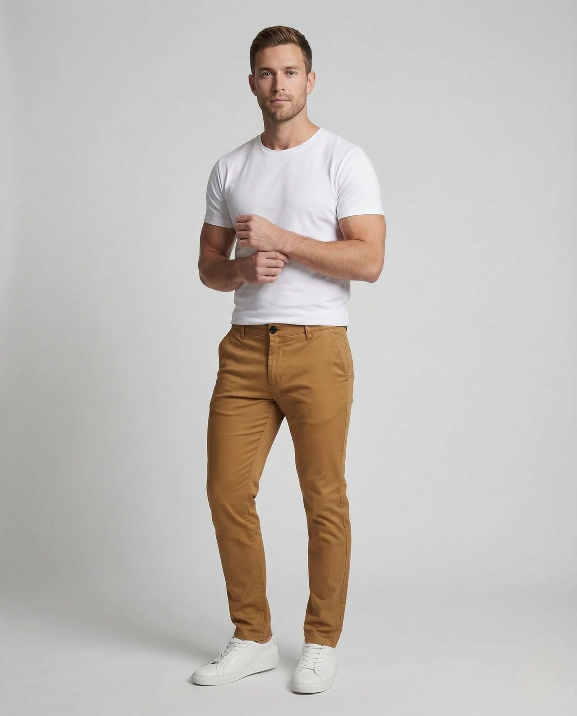 Herren Chinohose Slim Fit Stretch