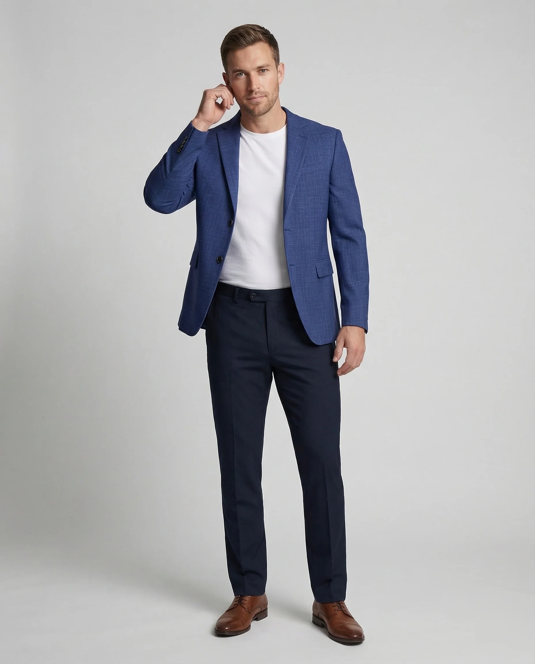 Herren Business Sakko Strukturkaro