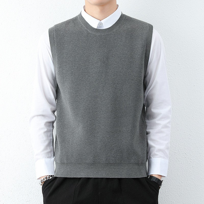 Herren Strickweste mit modernem Feinstrickmuster und bequemer Passform Heidi-Mode