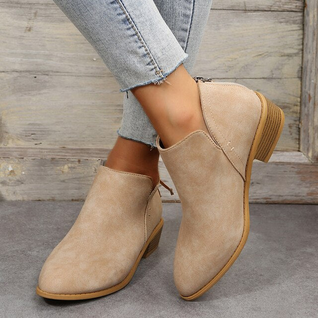 Stiefeletten - Freizeit-Stiefeletten mit niedrigem Absatz für Damen Heidi Mode