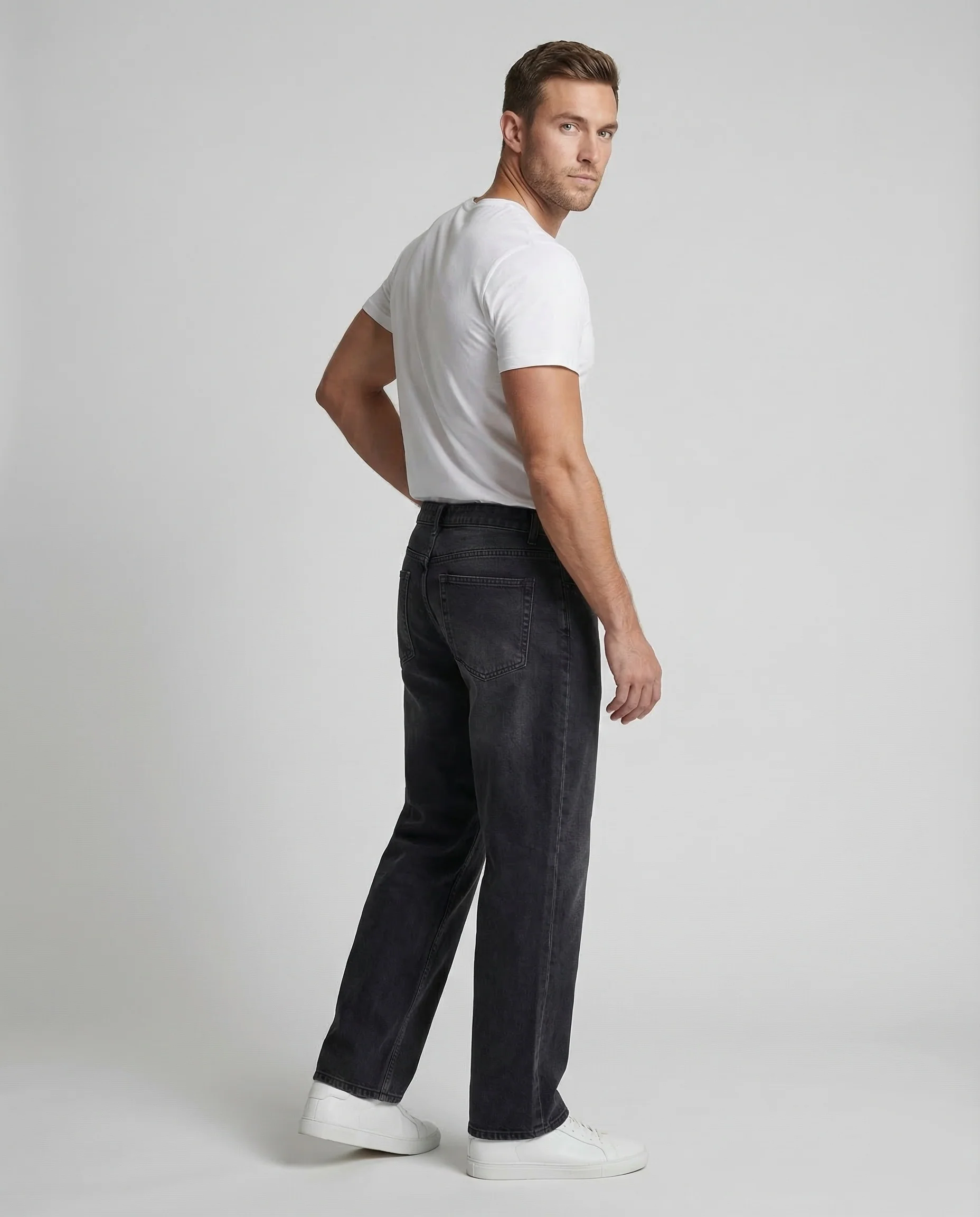 Unisex Jeans Gerade Locker